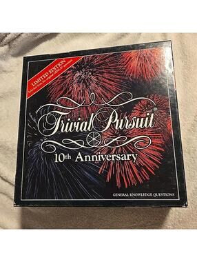 Vintage Trivial Pursuit 10th Anniversary Board Game 1992  Complete